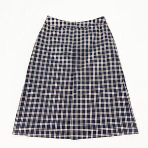 Macphee Plaid Tartan Pencil Skirt Navy and Cream Size 36